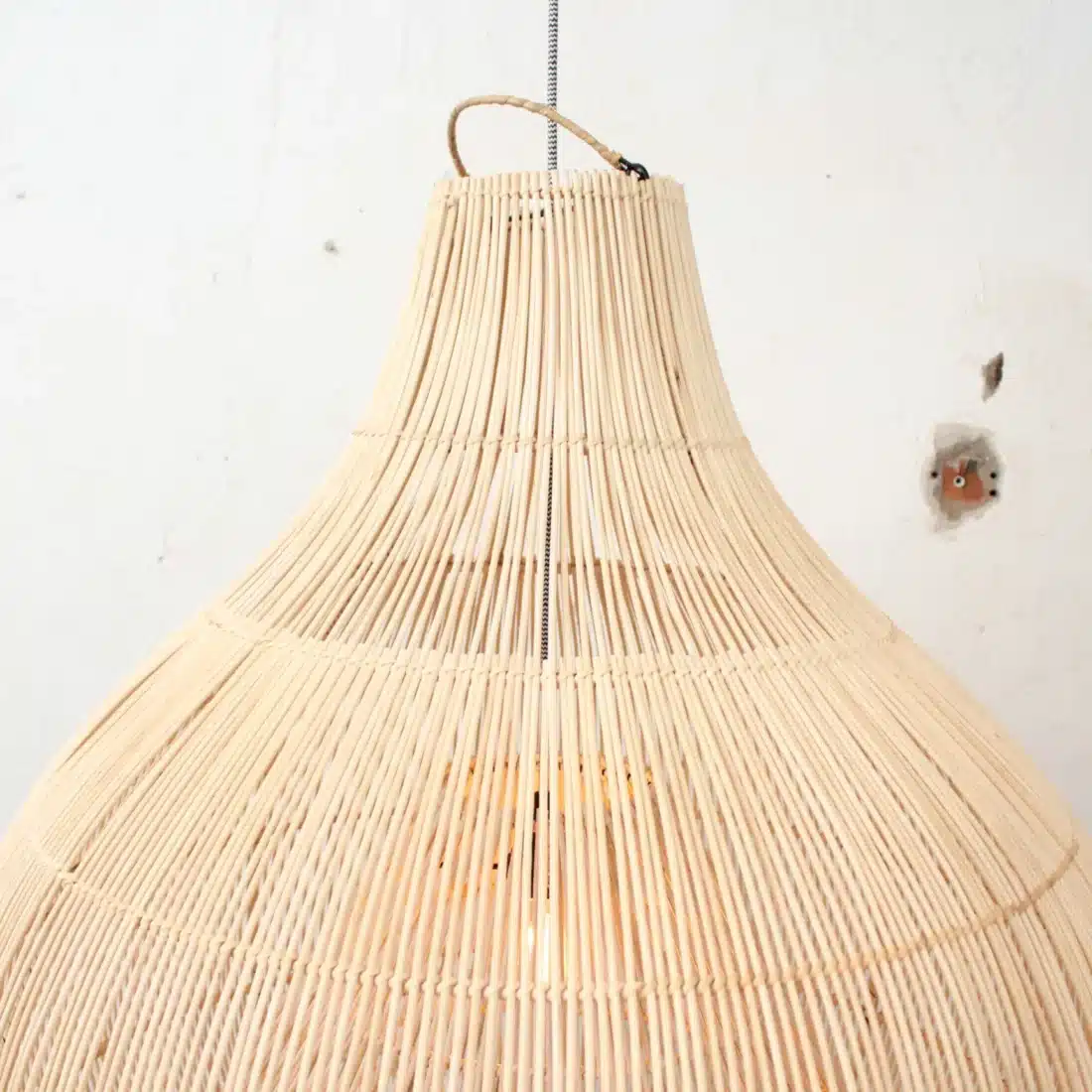 Rotan Hanglamp Dome Naturel L Rotan Hanglamp Dome Naturel L