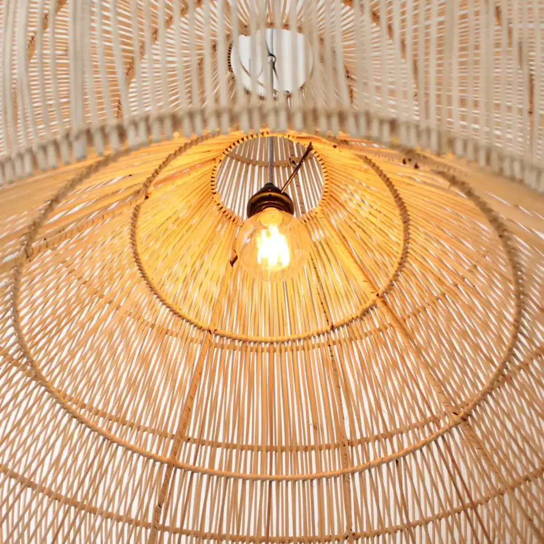 Rotan Hanglamp Dome Naturel L Rotan Hanglamp Dome Naturel L