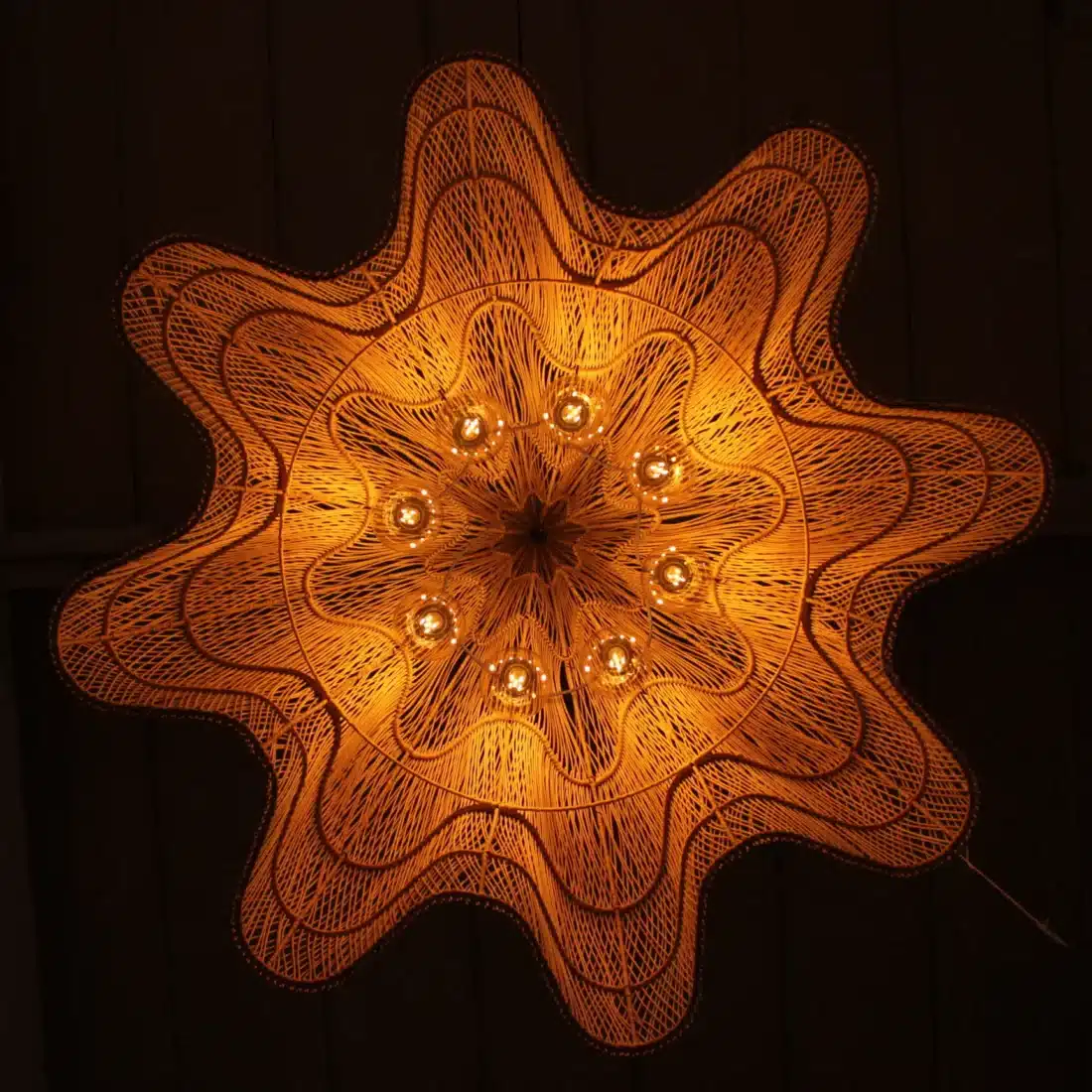 Rotan Hanglamp Bloem Naturel Xl Rotan Hanglamp Bloem Naturel Xl