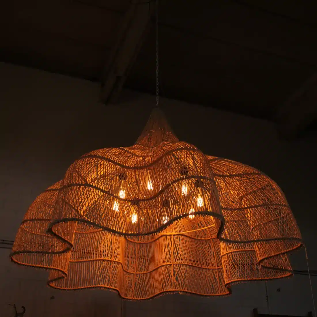 Rotan Hanglamp Bloem Naturel Xl Rotan Hanglamp Bloem Naturel Xl