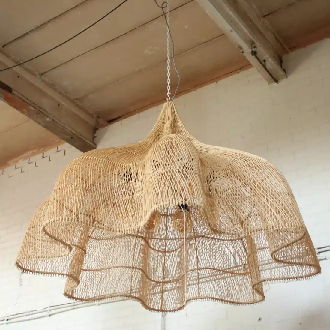 Rotan Hanglamp Bloem Naturel Xl Rotan Hanglamp Bloem Naturel Xl