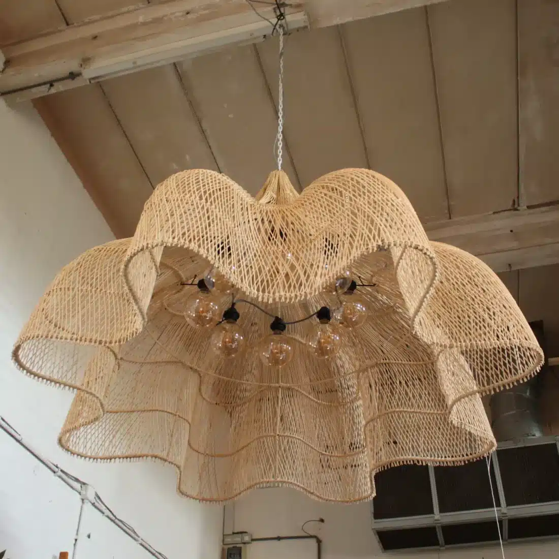 Rotan Hanglamp Bloem Naturel Xl Rotan Hanglamp Bloem Naturel Xl