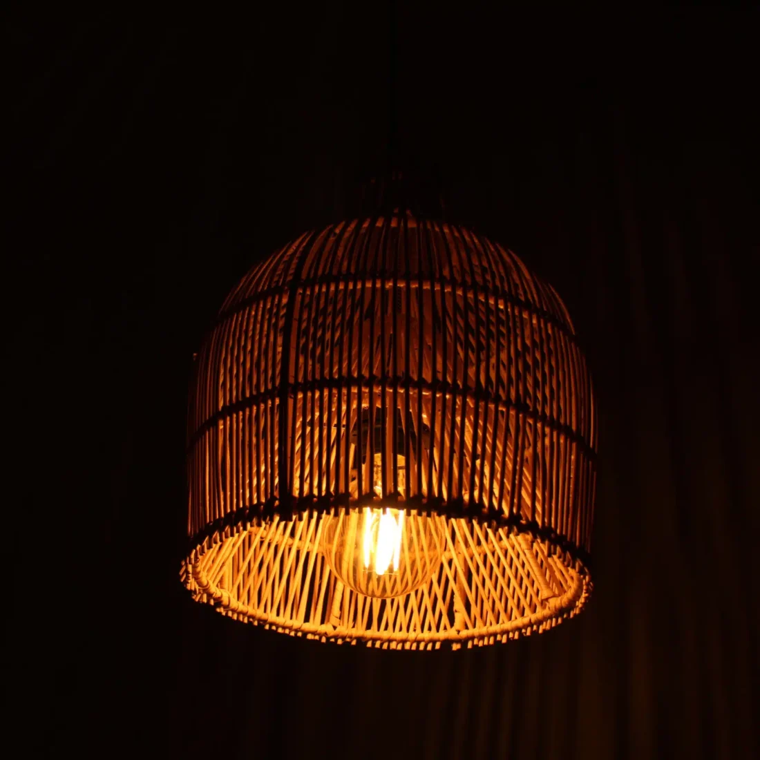 Rotan Hanglamp Dome Naturel Xs Rotan Hanglamp Dome Naturel Xs