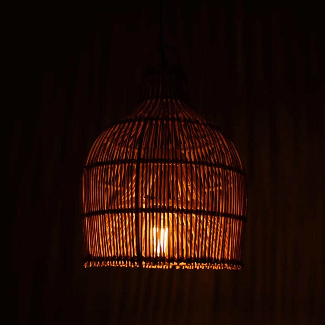 Rotan Hanglamp Dome Naturel Xs Rotan Hanglamp Dome Naturel Xs