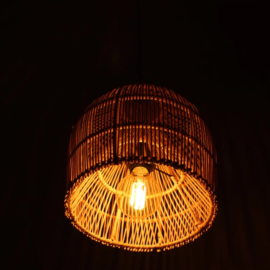 Rotan Hanglamp Dome Naturel Xs Rotan Hanglamp Dome Naturel Xs