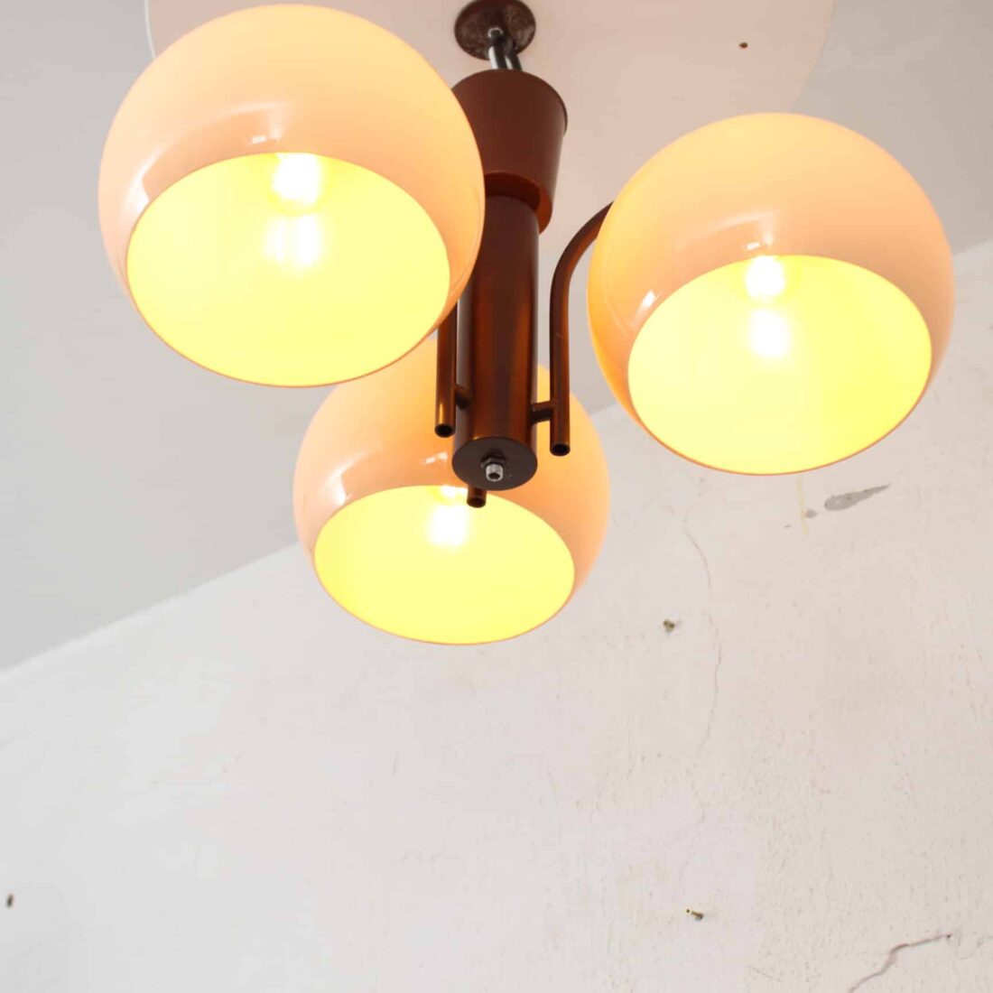 Mid Century Plafondlamp Bruin Mid Century Plafondlamp Bruin