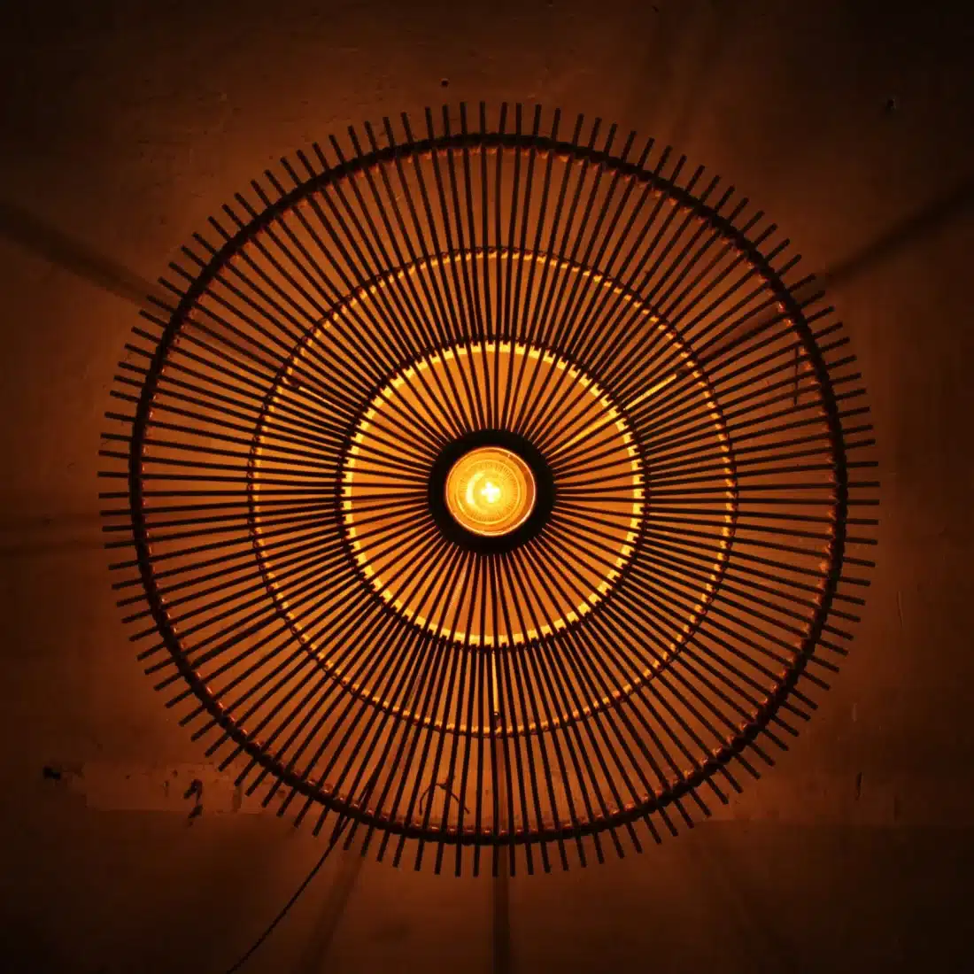 Rotan Plafondlamp Entree Naturel L
