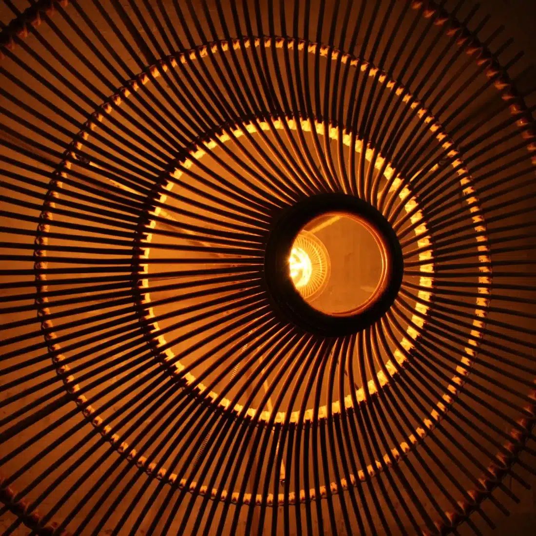 Rotan Plafondlamp Entree Naturel L