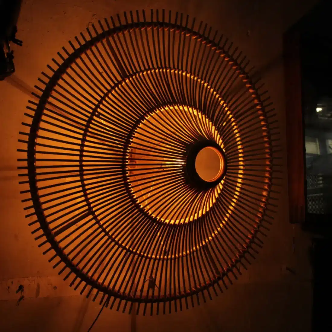 Rotan Plafondlamp Entree Naturel L