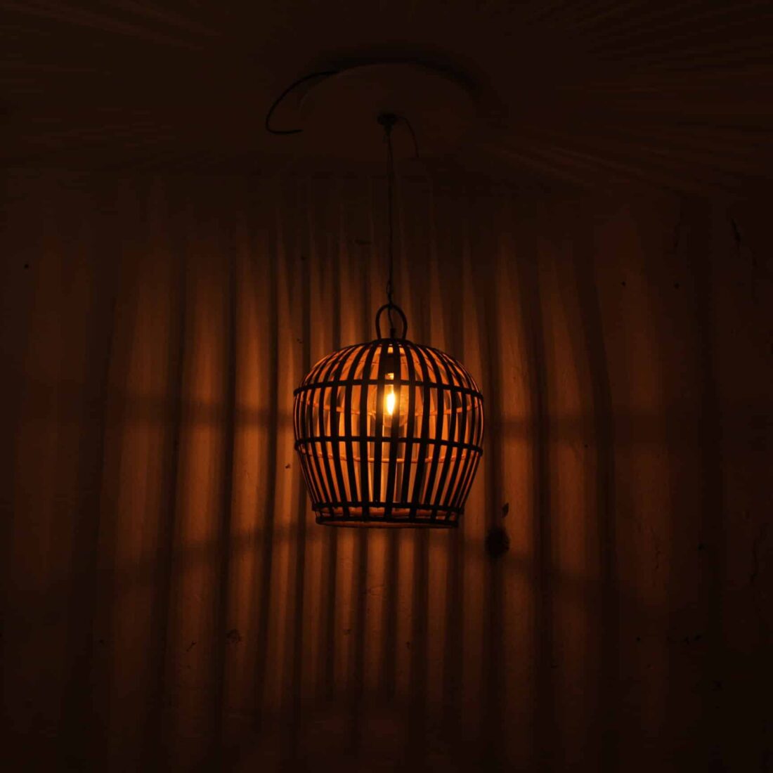 Bamboelamp Overgespoten Bamboelamp Overgespoten