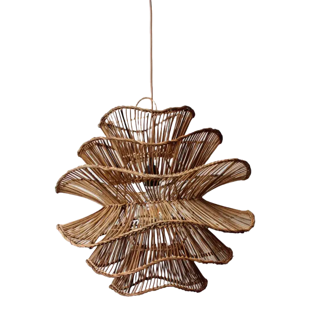 Rotan Hanglamp Wabisabi Gemeleerd S Rotan Hanglamp Wabisabi Gemeleerd S