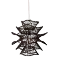 Rotan hanglamp | Wabisabi bruin S