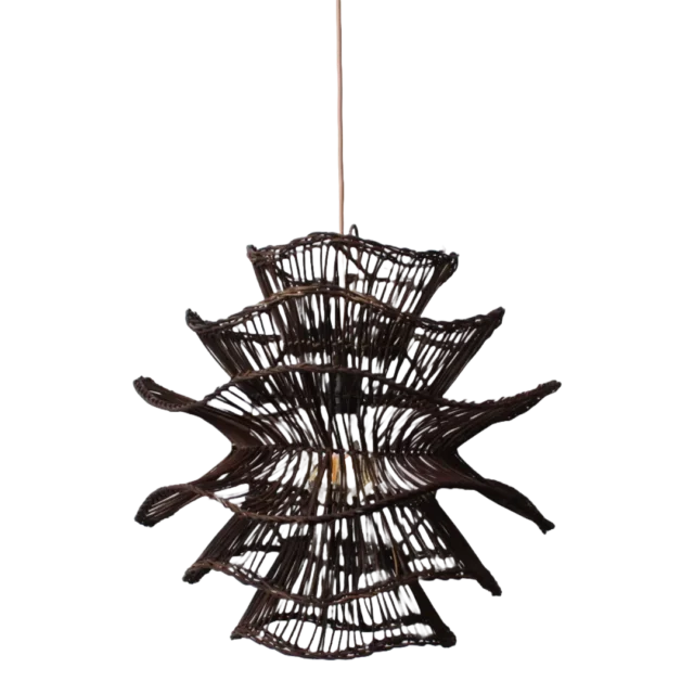 Rotan Hanglamp Wabisabi Bruin S