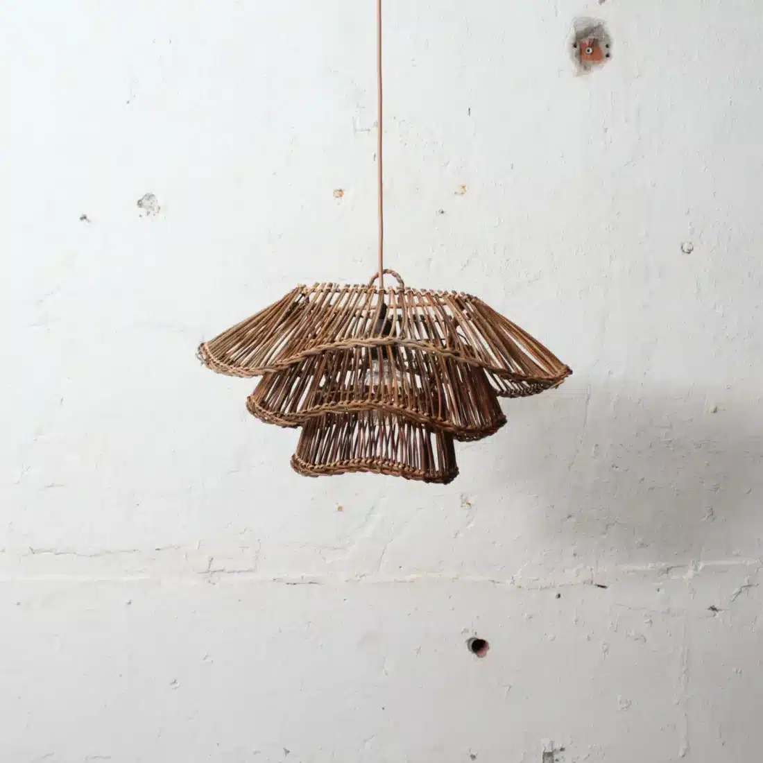 Rotan Hanglamp Wabisabi Half Gemeleerd S Rotan Hanglamp Wabisabi Half Gemeleerd S
