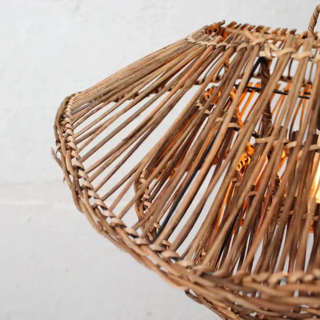 Rotan Hanglamp Wabisabi Half Gemeleerd S Rotan Hanglamp Wabisabi Half Gemeleerd S