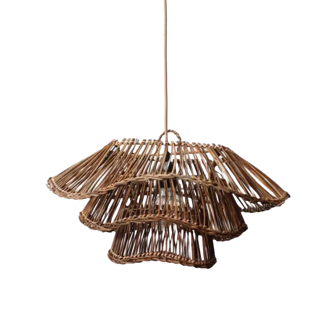 Rotan Hanglamp Wabisabi Half Gemeleerd S Rotan Hanglamp Wabisabi Half Gemeleerd S