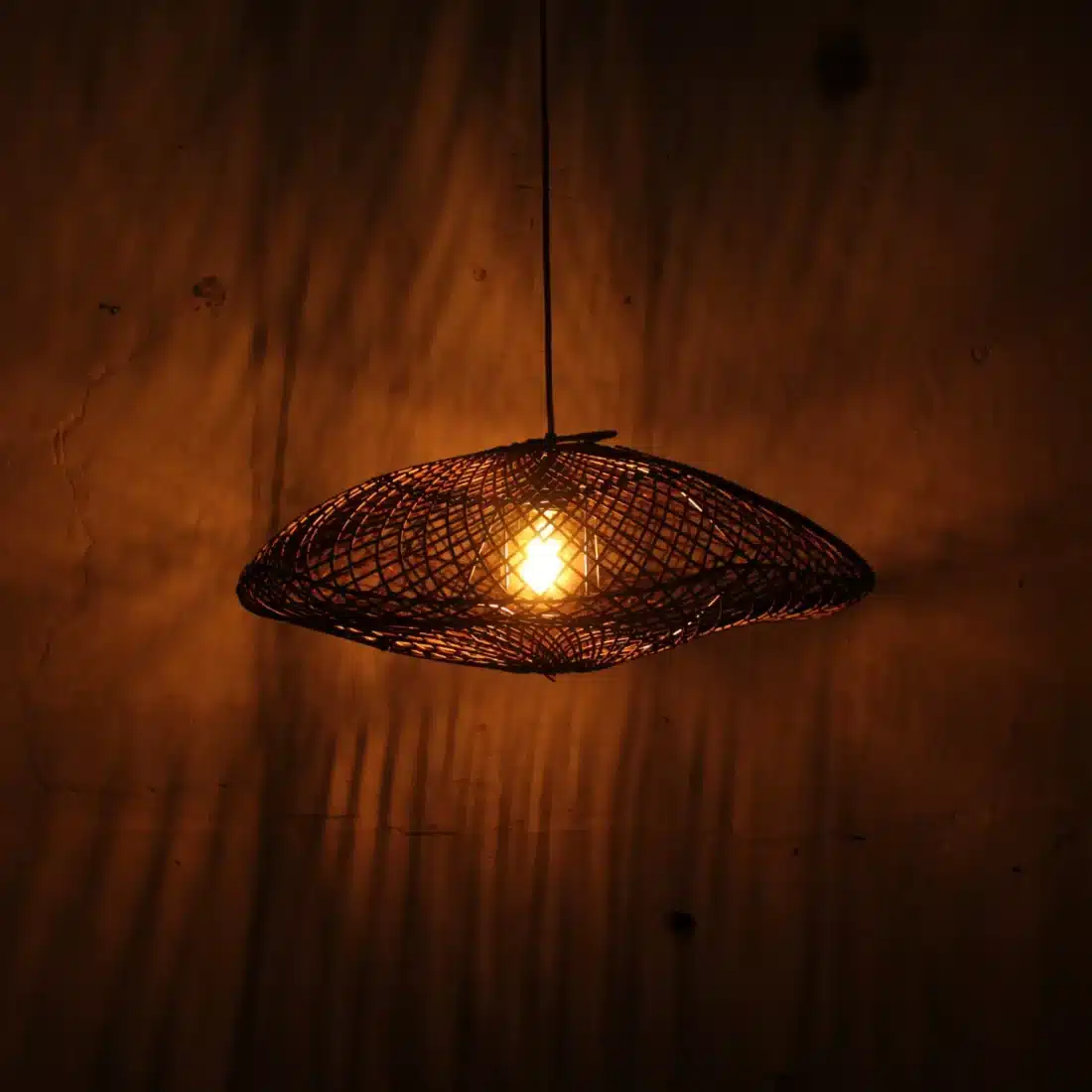 Rotan Hanglamp Wolk Bruin S Rotan Hanglamp Wolk Bruin S