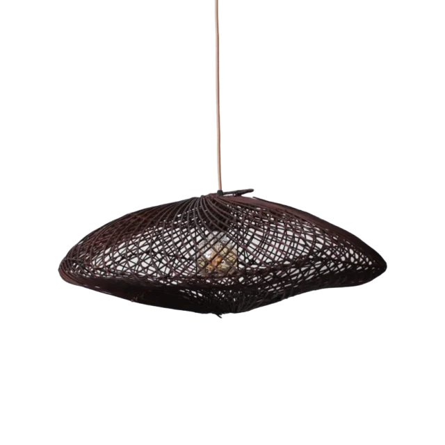 Rotan Hanglamp Wolk Bruin S
