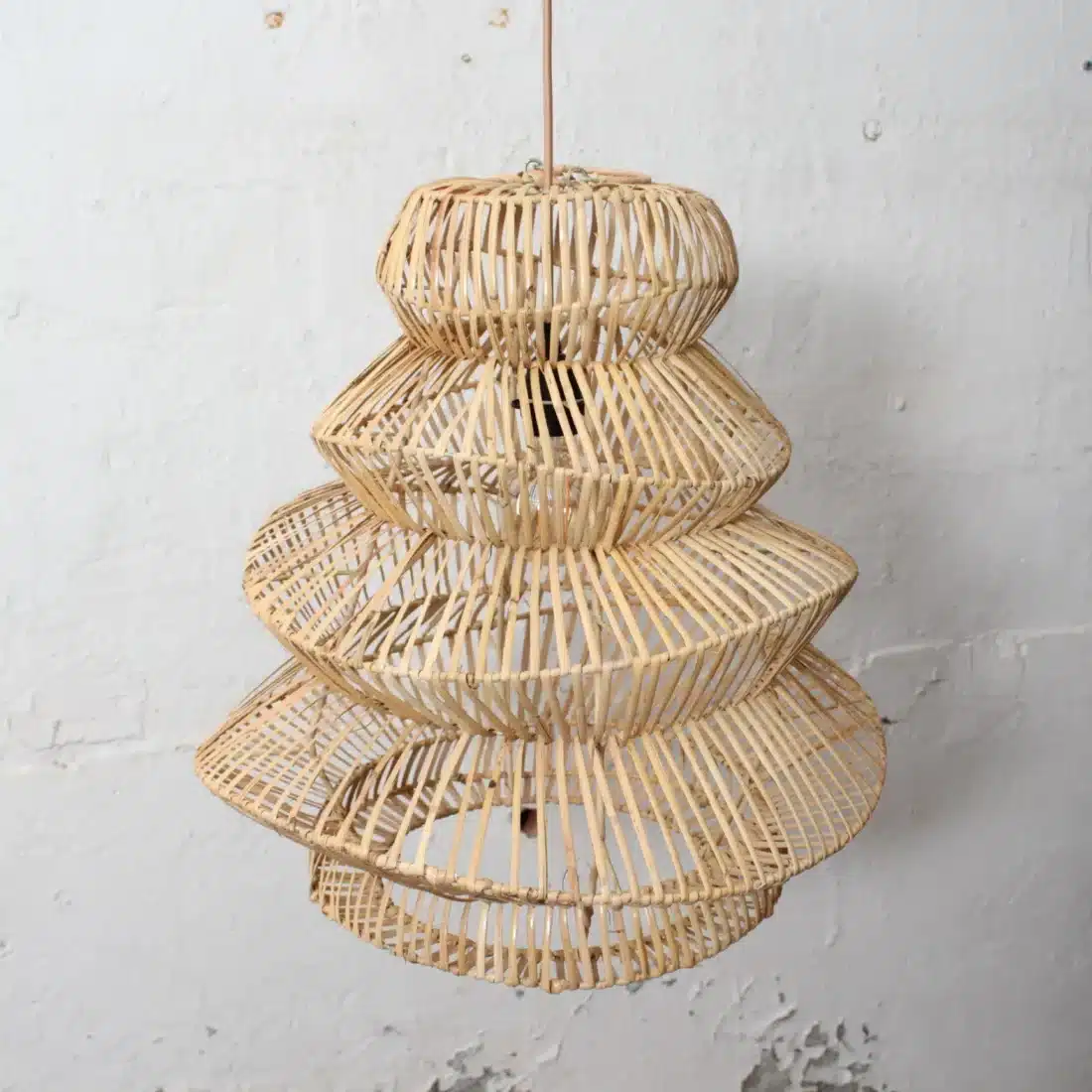 Rotan Hanglamp Pagoda Naturel S Rotan Hanglamp Pagoda Naturel S