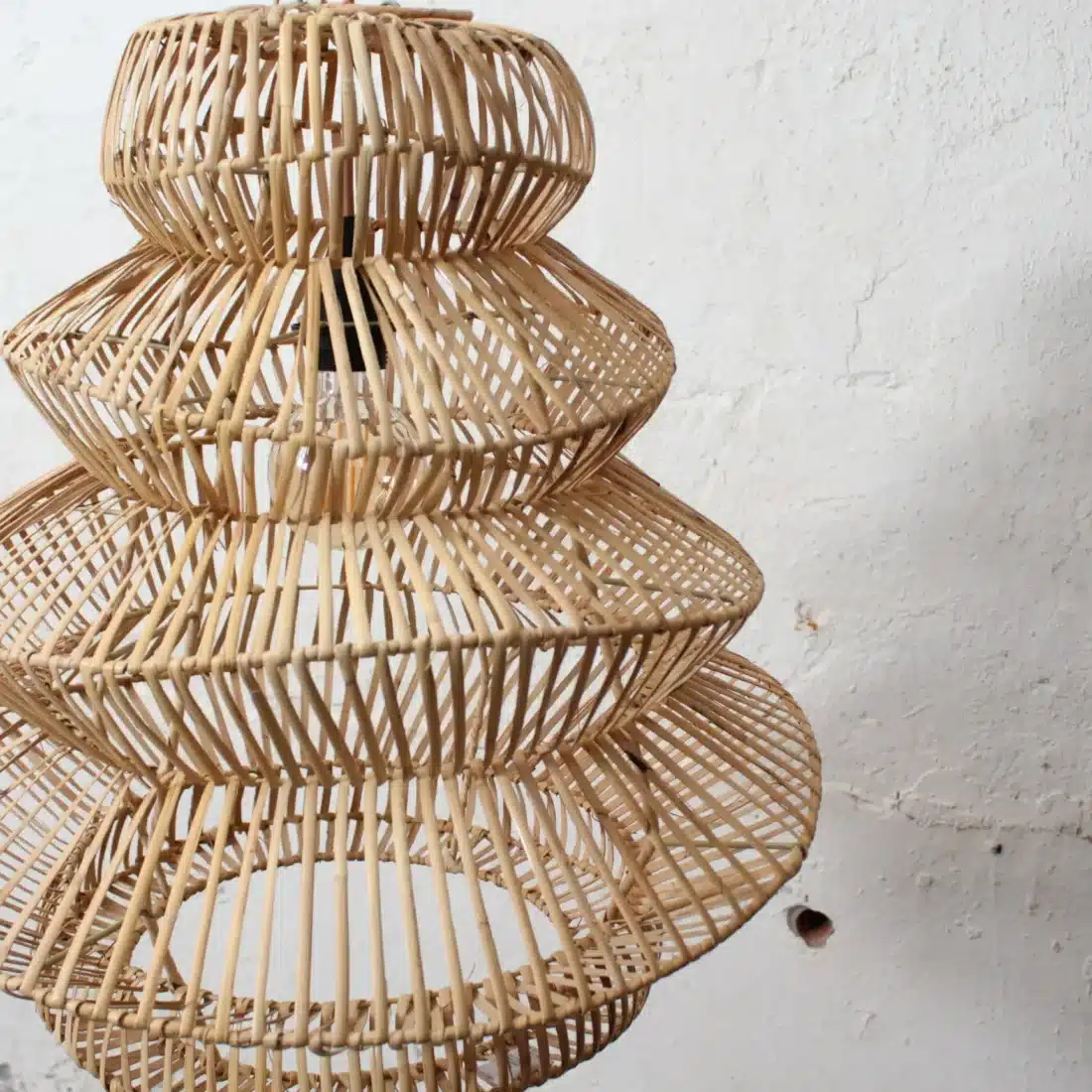 Rotan Hanglamp Pagoda Naturel S Rotan Hanglamp Pagoda Naturel S