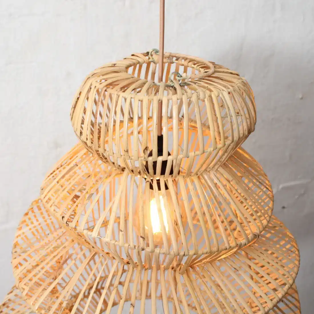 Rotan Hanglamp Pagoda Naturel S Rotan Hanglamp Pagoda Naturel S