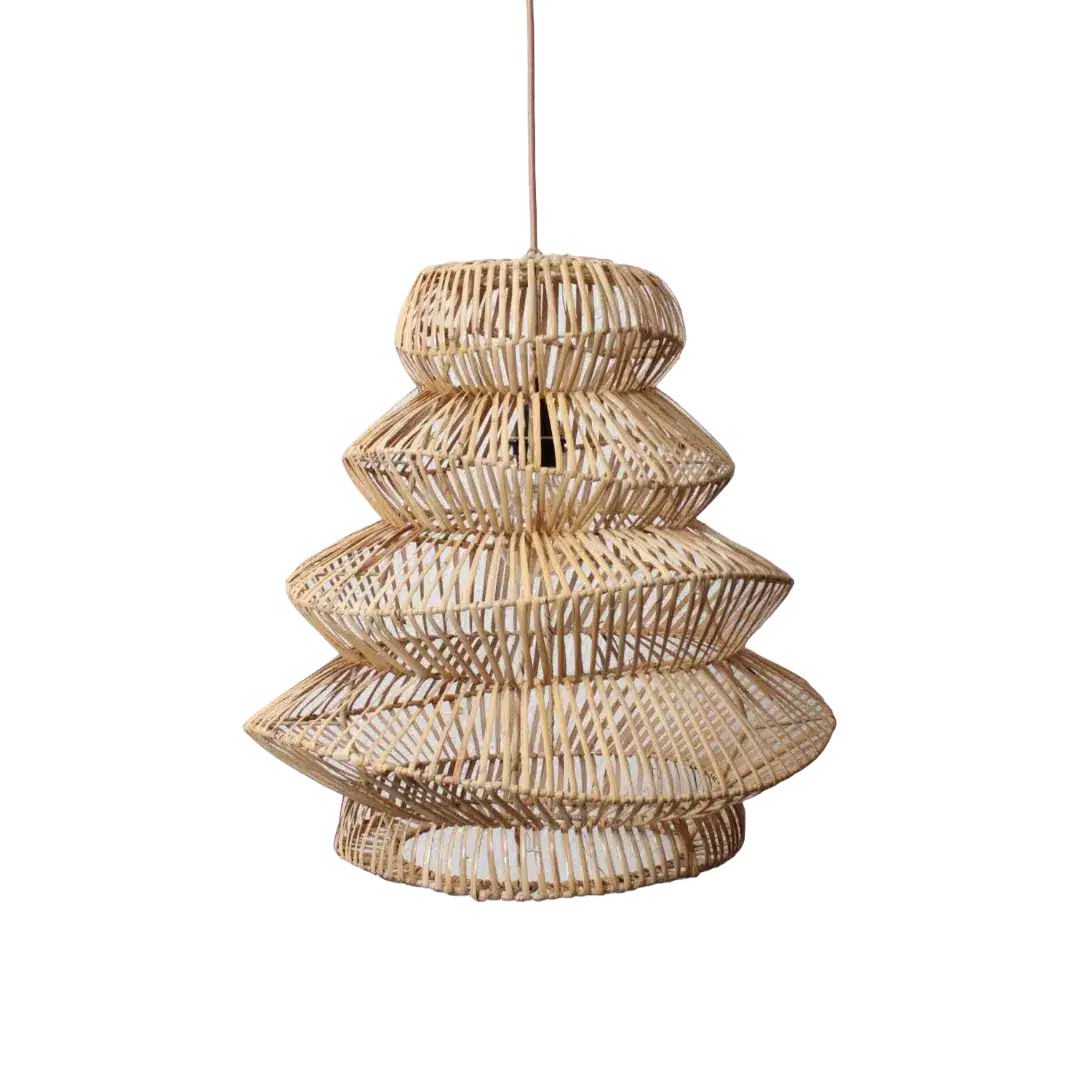 Rotan Hanglamp Pagoda Naturel S Rotan Hanglamp Pagoda Naturel S
