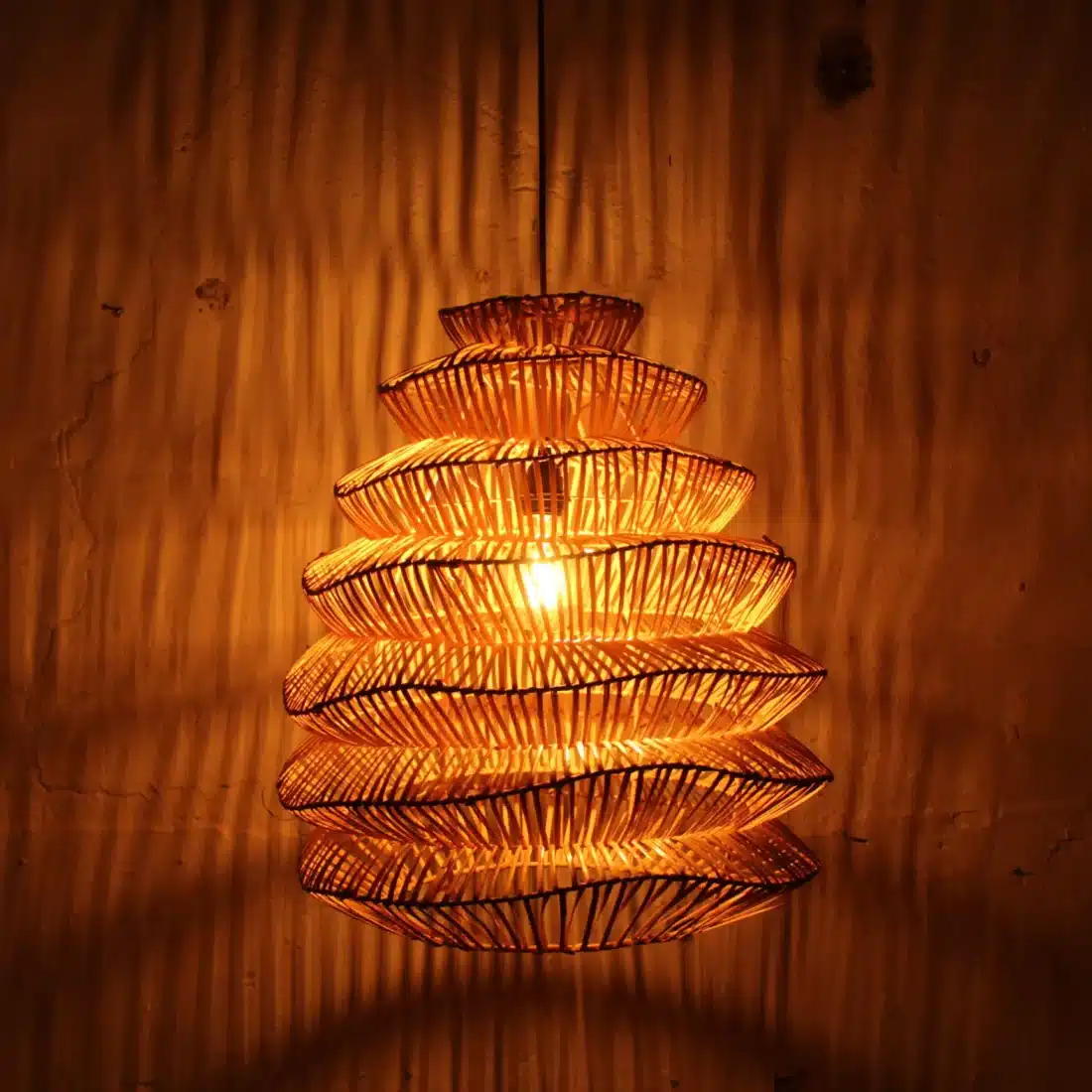 Rotan Hanglamp Pagoda Naturel M Rotan Hanglamp Pagoda Naturel M