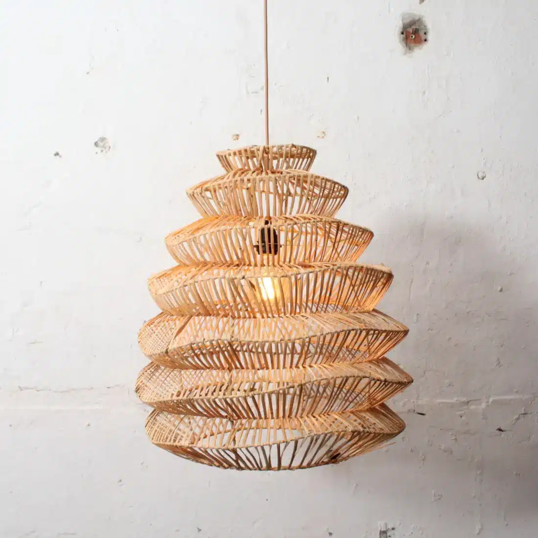 Rotan Hanglamp Pagoda Naturel M Rotan Hanglamp Pagoda Naturel M
