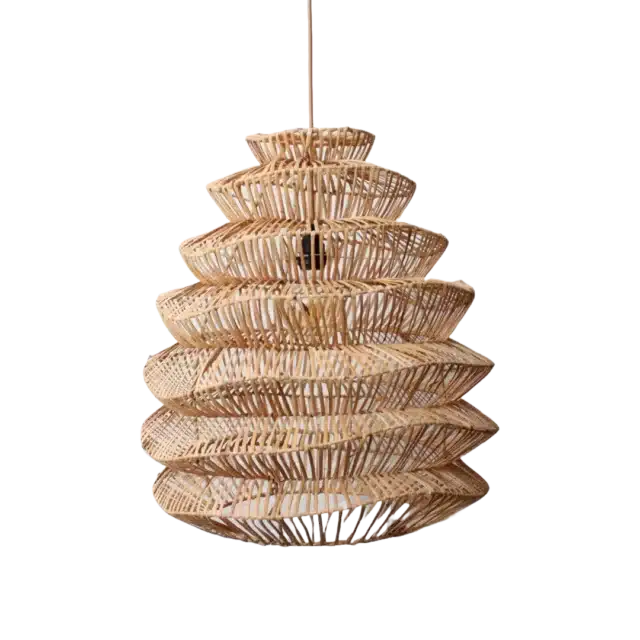 Rotan Hanglamp Pagoda Naturel M