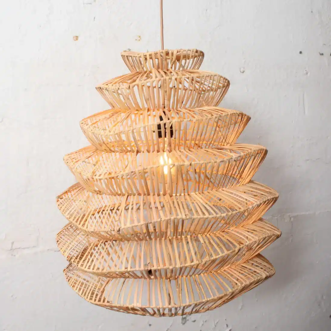 Rotan Hanglamp Pagoda Naturel M Rotan Hanglamp Pagoda Naturel M