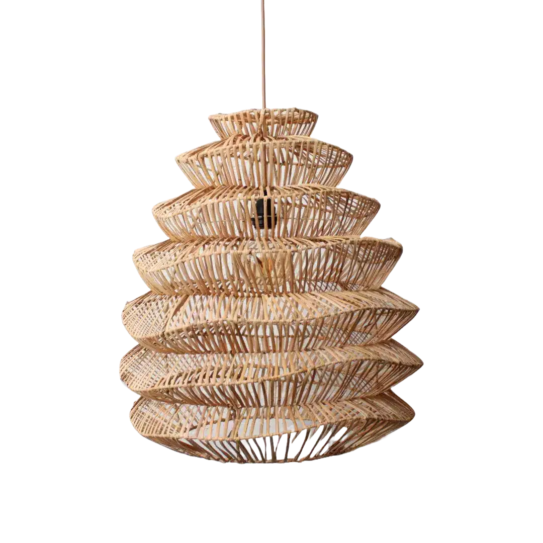 Rotan Hanglamp Pagoda Naturel M Rotan Hanglamp Pagoda Naturel M