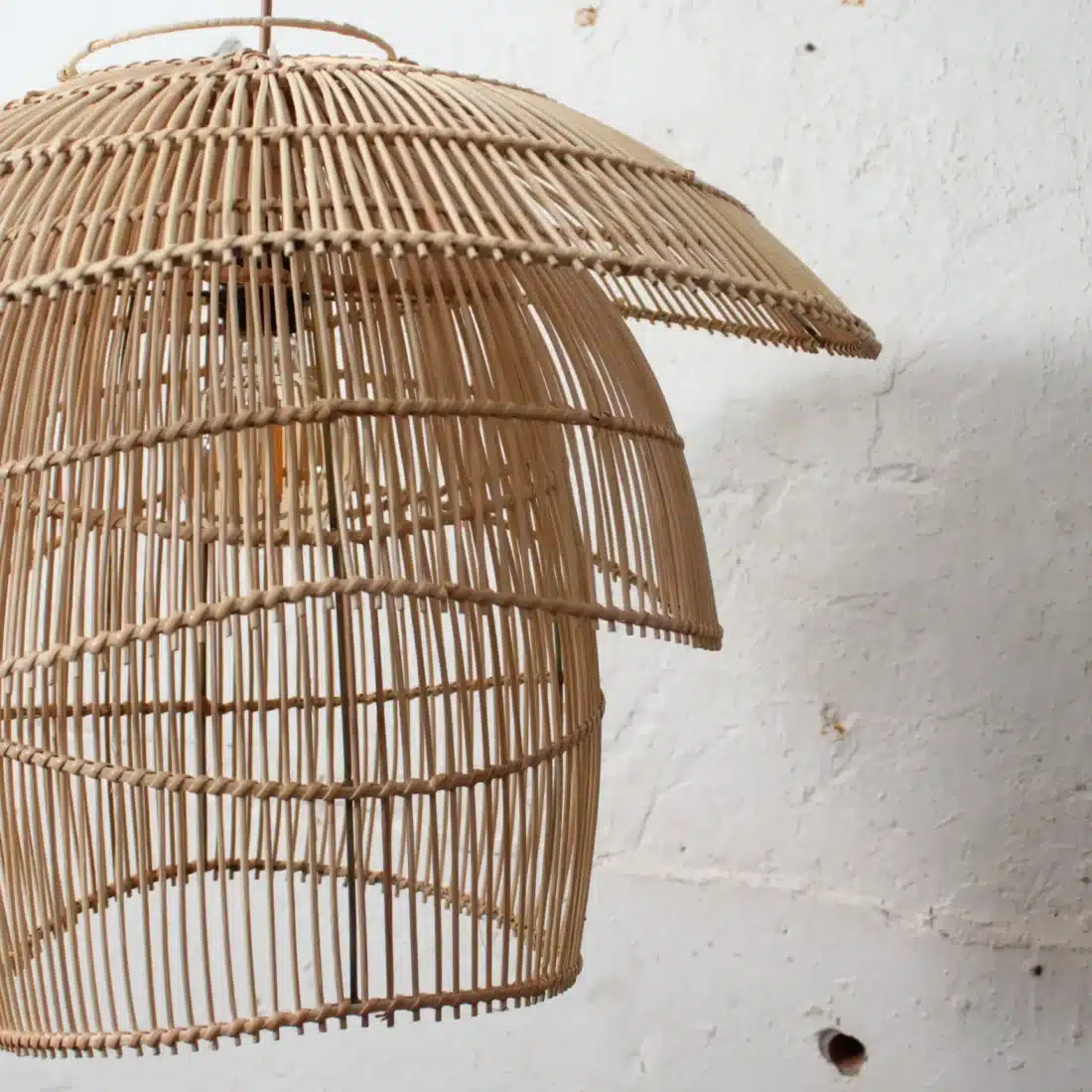 Rotan Hanglamp Paddenstoel Naturel S Rotan Hanglamp Paddenstoel Naturel S