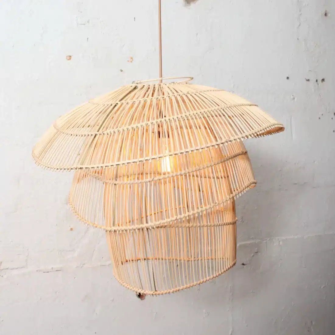 Rotan Hanglamp Paddenstoel Naturel S Rotan Hanglamp Paddenstoel Naturel S