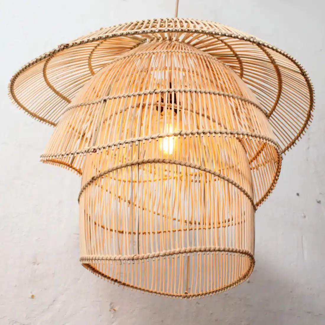 Rotan Hanglamp Paddenstoel Naturel S Rotan Hanglamp Paddenstoel Naturel S