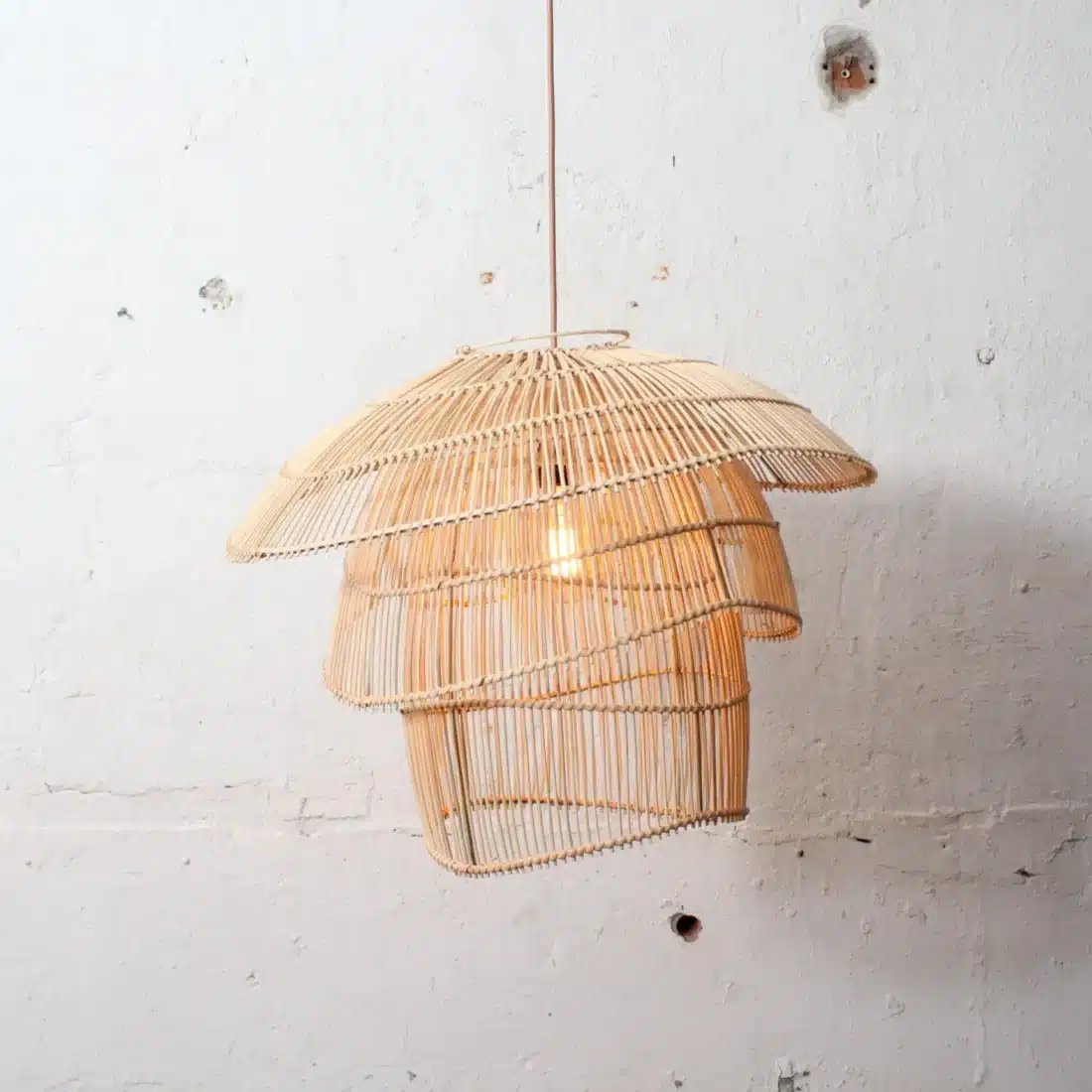 Rotan Hanglamp Paddenstoel Naturel S Rotan Hanglamp Paddenstoel Naturel S
