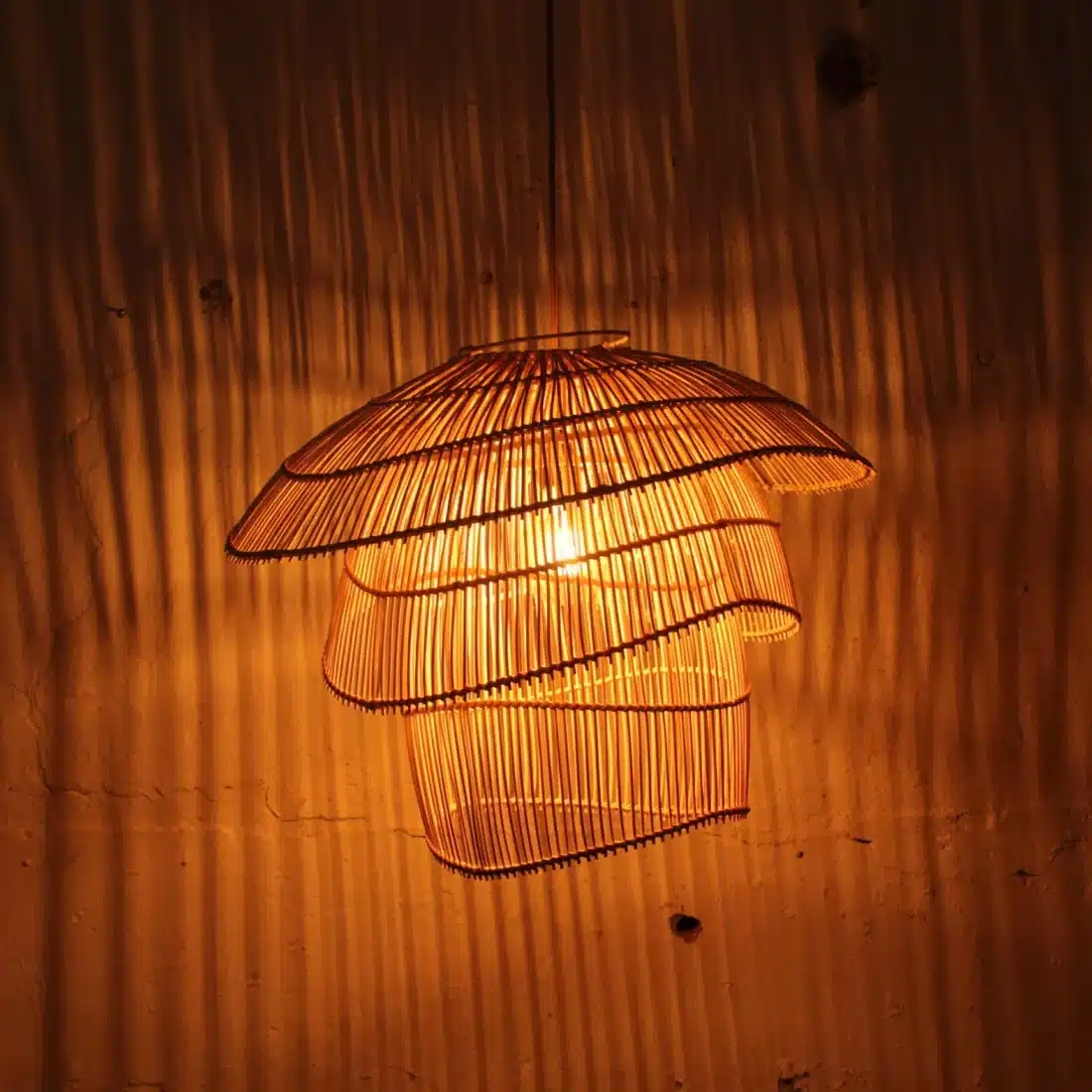 Rotan Hanglamp Paddenstoel Naturel S Rotan Hanglamp Paddenstoel Naturel S