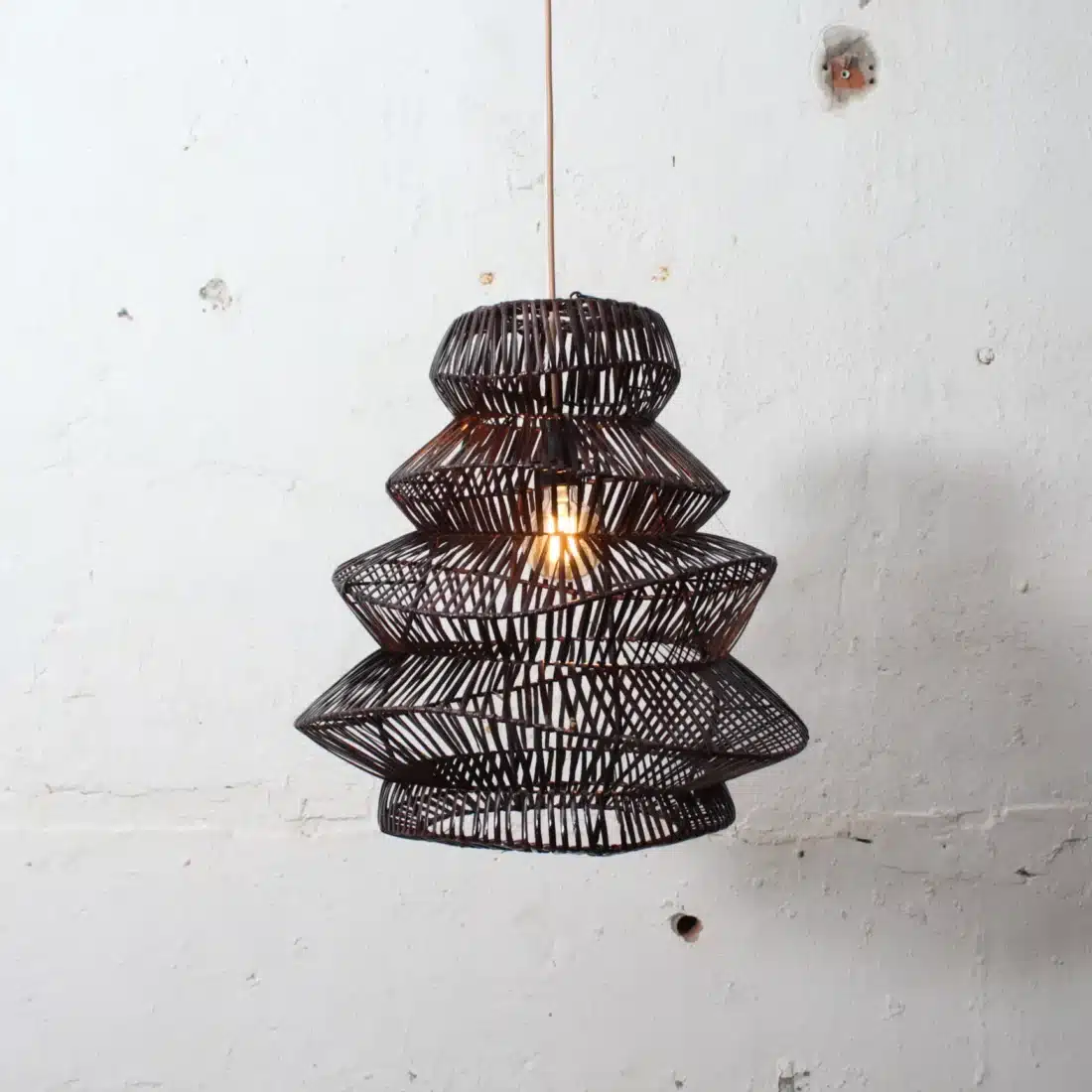 Rotan Hanglamp Pagoda Bruin S Rotan Hanglamp Pagoda Bruin S