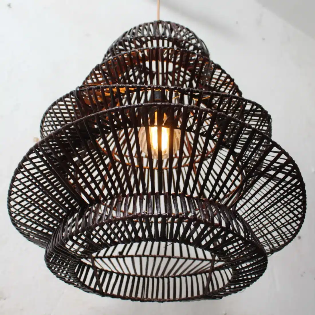 Rotan Hanglamp Pagoda Bruin S Rotan Hanglamp Pagoda Bruin S