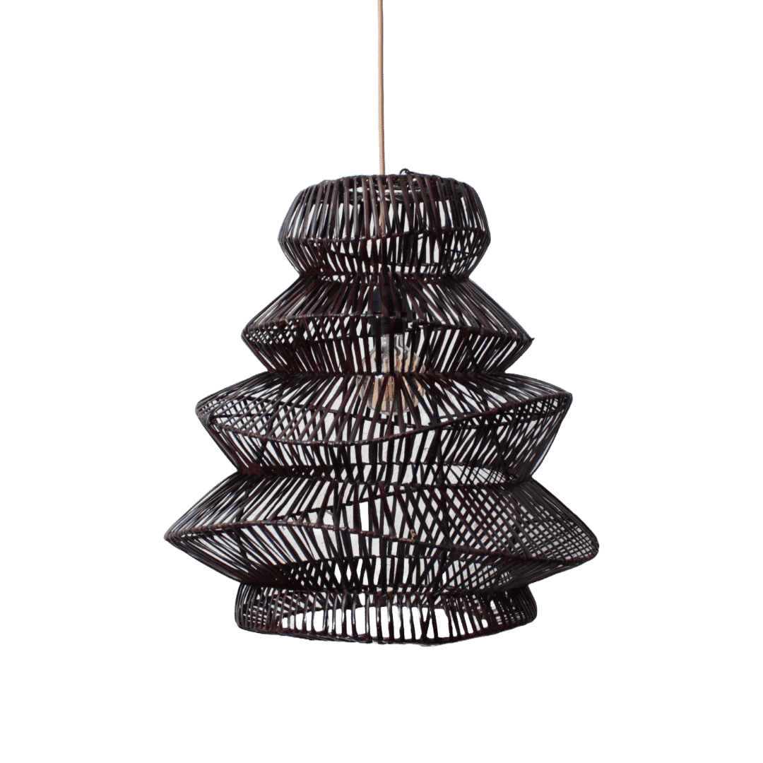 Rotan Hanglamp Pagoda Bruin S Rotan Hanglamp Pagoda Bruin S