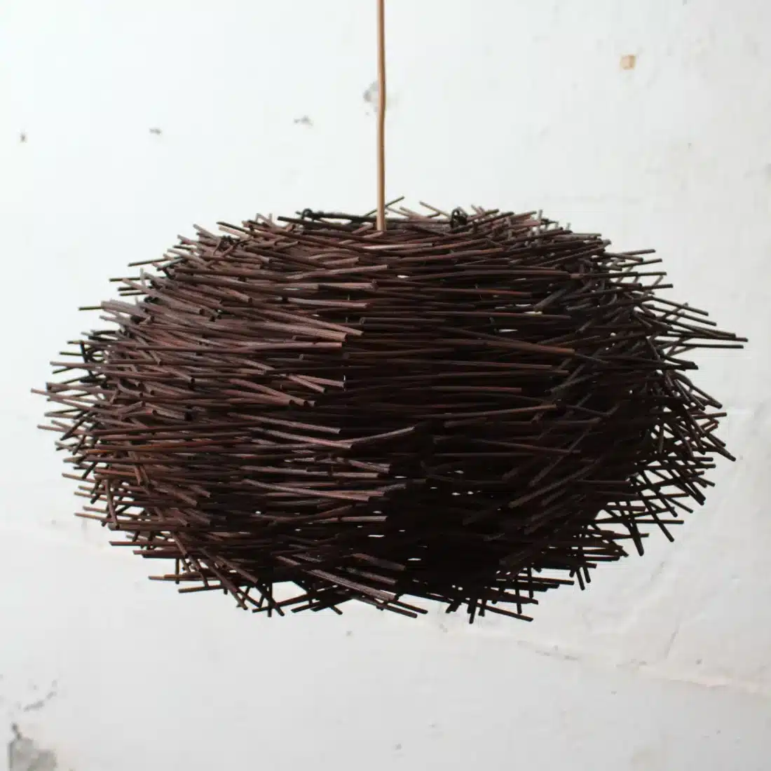 Rotan Hanglamp Landak Bruin S Rotan Hanglamp Landak Bruin S