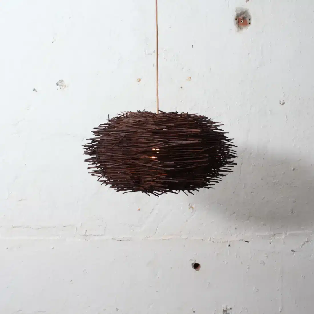Rotan Hanglamp Landak Bruin S Rotan Hanglamp Landak Bruin S