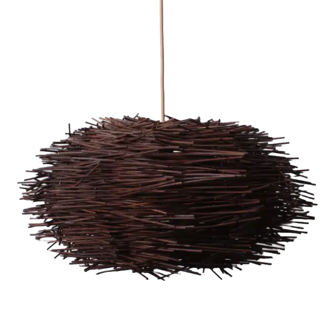 Rotan Hanglamp Landak Bruin S Rotan Hanglamp Landak Bruin S