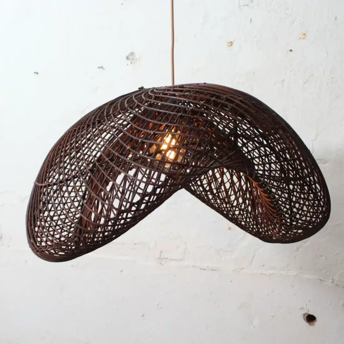 Rotan Hanglamp Golf Bruin S Rotan Hanglamp Golf Bruin S