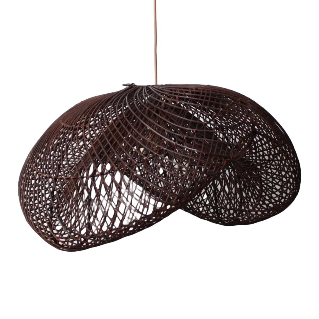 Rotan Hanglamp Golf Bruin S Rotan Hanglamp Golf Bruin S