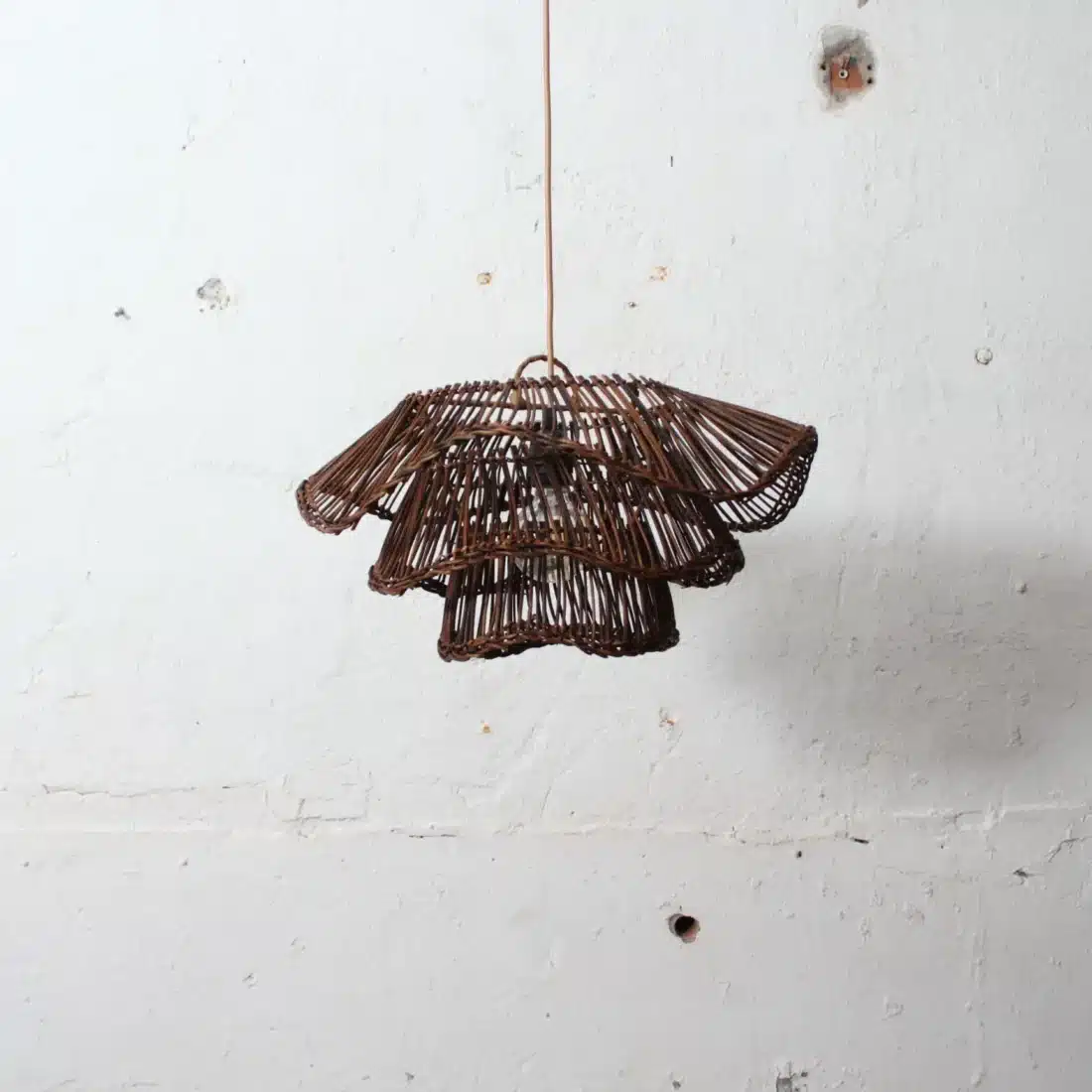 Rotan Hanglamp Wabisabi Half Bruin S