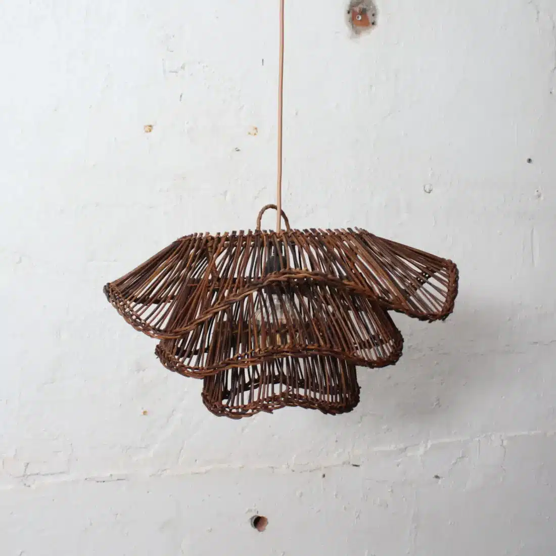 Rotan Hanglamp Wabisabi Half Bruin S