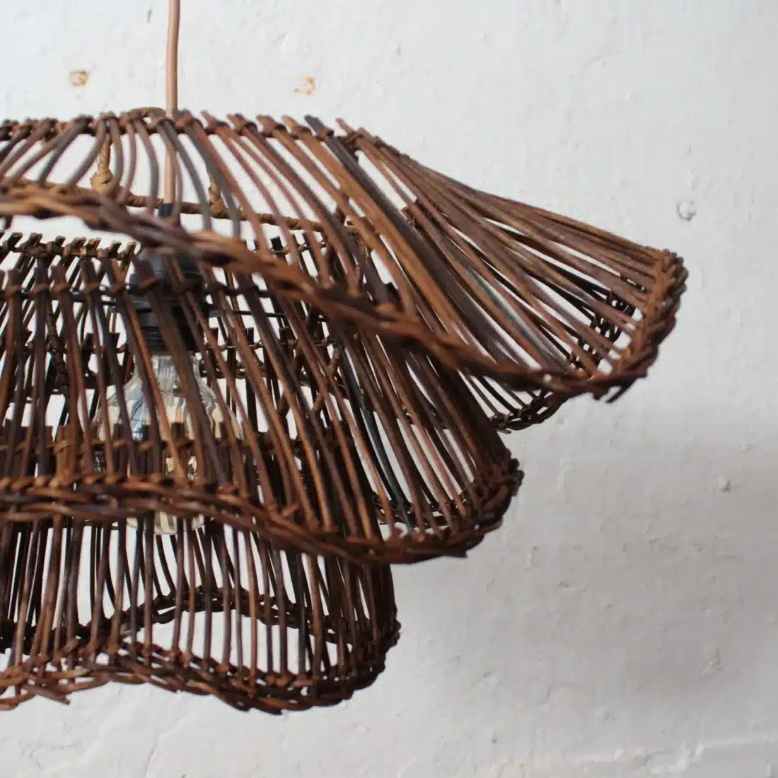 Rotan Hanglamp Wabisabi Half Bruin S