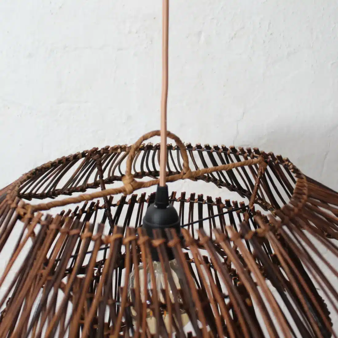 Rotan Hanglamp Wabisabi Half Bruin S