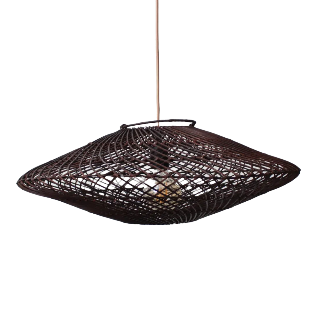 Rotan Hanglamp Ufo Bruin S Rotan Hanglamp Ufo Bruin S