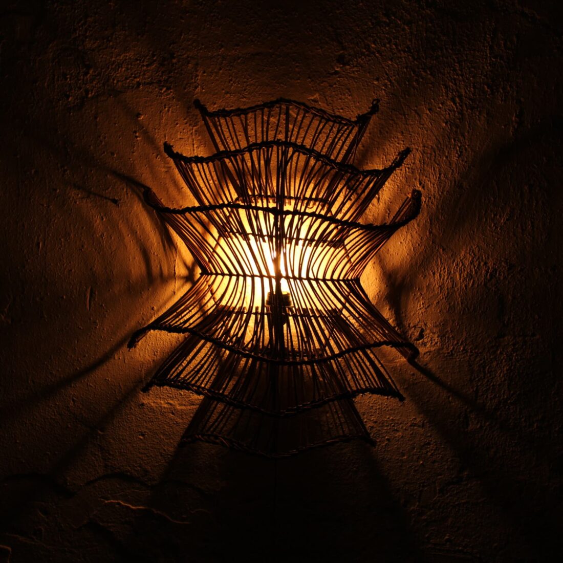 Rotan Wandlamp Wabisabi Bruin L Rotan Wandlamp Wabisabi Bruin L